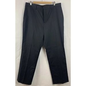 NWT BANANA REPUBLIC Mens 38x32 Slim Fit Stretch Cotton Non Iron Dress Pant Black